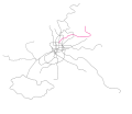 Madrid metro line 8 map.