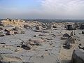 Vue des ruines du temple funéraire de Niouserrê - Nyuserre's ruined temple view