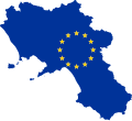 Flag map of Campania (EU)