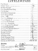 Littlewinds Favorites Indian fast food menu at Mahkato Wacipi 2023 black and white.jpg