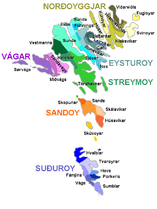 Municipalities and regions with their names