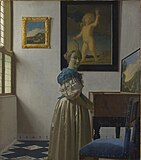 Jan Vermeer, A Young Woman standing at a Virginal, c. 1670–2