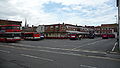 English: The bus station in Salisbury, Wiltshire. It is owned and run by Wilts & Dorset. This photograph was taken from Rollestone Street.