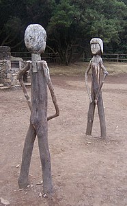 Estatuas de madera de Gara y Jonay / Wooden statues of Gara and Jonay