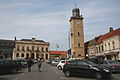 Place Abert Denvers, l'hôtel de ville et le beffroi.