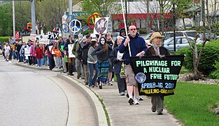 Anti-nuclear weapons march in Oak Ridge, Tennessee