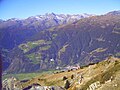 from Vinschgau, villages Burgeis and Prämajur, mountains above of valley Schlinigtal