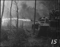 Vietnam. M67 burns No-name Village during Operation Doser near Binh Son in the Quang Ngai Province.