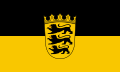 Dienstflagge Baden-Württembergs (kleines Landeswappen) (state flag with lesser arms)