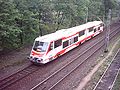 Szynobus w barwach województwa wielkopolskiego w Poznaniu (Diesel multiple unit in painting of Great Poland Voivodship in Poznan)