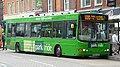 English: Arriva The Shires 3702 (KE55 CKO), a VDL SB120/Wright Cadet, in Oxford Street, High Wycombe, Buckinghamshire, on park and ride service 100. This was the bus involved in the fatal accident at Cressex industrial estate, during the snow in early 2010. A car lost control and hit the front of the bus head on, killing the car driver. http://www.bucksfreepress.co.uk/news/4883409.Update__man_dies_in_collision_with_bus/