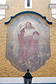 Painting of Jesus Christ on the wall of Oliwa Cathedral