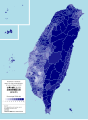 * Nomination: Proportion of residents aged 6 or older using Mandarin at home in Taiwan, Penghu, Kinmen & Matsu in 2010. Sources: 2010 polulation and housing census by DGBAS, Executive Yuan. Drawn with d3.js and Inkscape. By User:Yoxem --Piotr Bart 09:13, 19 July 2019 (UTC) * * Review needed