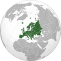 Orthographic projection of Europe