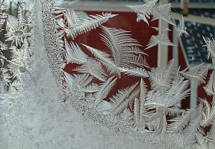 Frost on a window