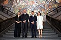 Enrico Letta with Enrique Peña Nieto and their wives