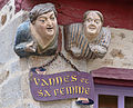 Old shop sign in Vannes, Brittany, France.