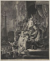 Christ before Pilate label QS:Len,"Christ before Pilate" label QS:Lnl,"Christus voor Pilatus" . 1636. etching print. 55 × 44.8 cm (21.6 × 17.6 in). Various collections.