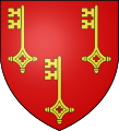 Armes de la famille de Grignon, de gueules à trois clefs d'or, posées 2 et 1