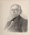 Max Liebermann: Theodor Fontane, Lithographie, 1896