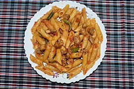 A plate of red sauce pasta.jpg