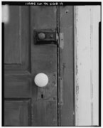 Interior, detail of doorknob - J. Weingartner and Son Cigar Factory, 414 East Walnut Street, North Wales, Montgomery County, PA HABS PA,46-AMB,13-9.tif