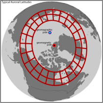Deutsch: Nordlichtzone English: The northern auroral oval