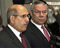 Powell with Mohamed ElBaradei, January 10, 2003