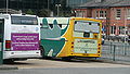 English: First Berkshire & The Thames Valley DME43916 (LK55 ADZ), a Dennis Dart SLF/East Lancs Myllennium, in Bracknell bus station, Bracknell, Berkshire. First run the Ride Pegusus school buses, under contract to Surrey County Council, from an outstation in Merrow, Guildford, so quite why this bus was lounging around Bracknell is unclear. All it did was sit here, and later on, drive to the depot.