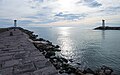 The river mouth of the Hérault River.