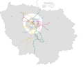 Paris RER network map