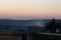 Smoke after a Katyusha lands near Safed, Israel during the 2006 Israel-Lebanon conflict.