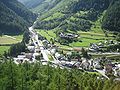 Village Susch in Zernez, valley Val Susasca