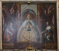 La Virgen de los Reyes entre San Hermenegildo y San Fernando, Alcázar de Sevilla.jpg