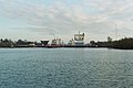 Die NOK-Schleusen in Kiel-Holtenau; Blick vom Kieler Hafen nach Westen