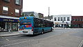 English: Arriva The Shires 3920 (BK58 URN), a Mercedes-Benz Citaro, in Oxford Street, about to turn left into Frogmoor, High Wycombe, Buckinghamshire, on route 300. Aylesbury depot operates route 300 into High Wycombe with a batch of these Citaros.