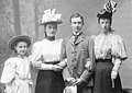 Cecilie, Alexandrine and Friedrich Franz of Mecklenburg-Schwerin with their mother Grand Duchess Anastasia