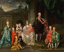 Johann Zoffany - Großherzog Pietro Leopoldo von Toskana mit seiner Familie im Hof des Palazzo Pitti, Florenz.jpg