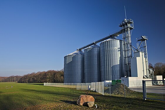 Grain silo near Jacobsdorf, Mecklenburg-Vorpommern, Germany