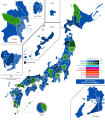 1930 JAPAN GENERAL ELECTION, combined vote share