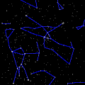 Progressive brightness animation showing Taurus and Orion