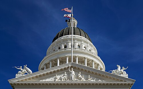 Top part of the California State Capitol, Sacramento