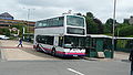 English: First Berkshire & The Thames Valley TN33153 (LR02 LXM), a Dennis Trident/Plaxton President, in Bracknell bus station, Bracknell, Berkshire, laying over between duties on route 190.