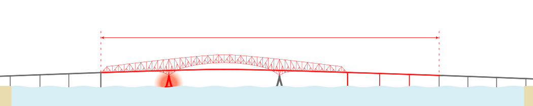 2024 Francis Scott Key Bridge collapse, as seen from the east