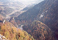 Canyon of Dunajec, Lesnica village in background