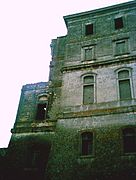 Montmajour Abbey from the front.