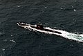 A port view of the Pakistani Daphane class submarine GHAZI (S-134) underway