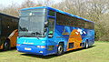 Southern Vectis 590 Ladder Chine (XXI 8502), a Volvo B10M/Plaxton Premiere 350. It wears a unique livery for the island coaster service.}}