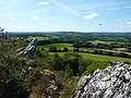 Vue panoramique vers le nord à partir du Ménez Landivigen