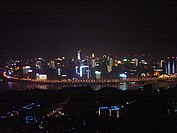 A night view of Yuzhong peninsula, Chongqing